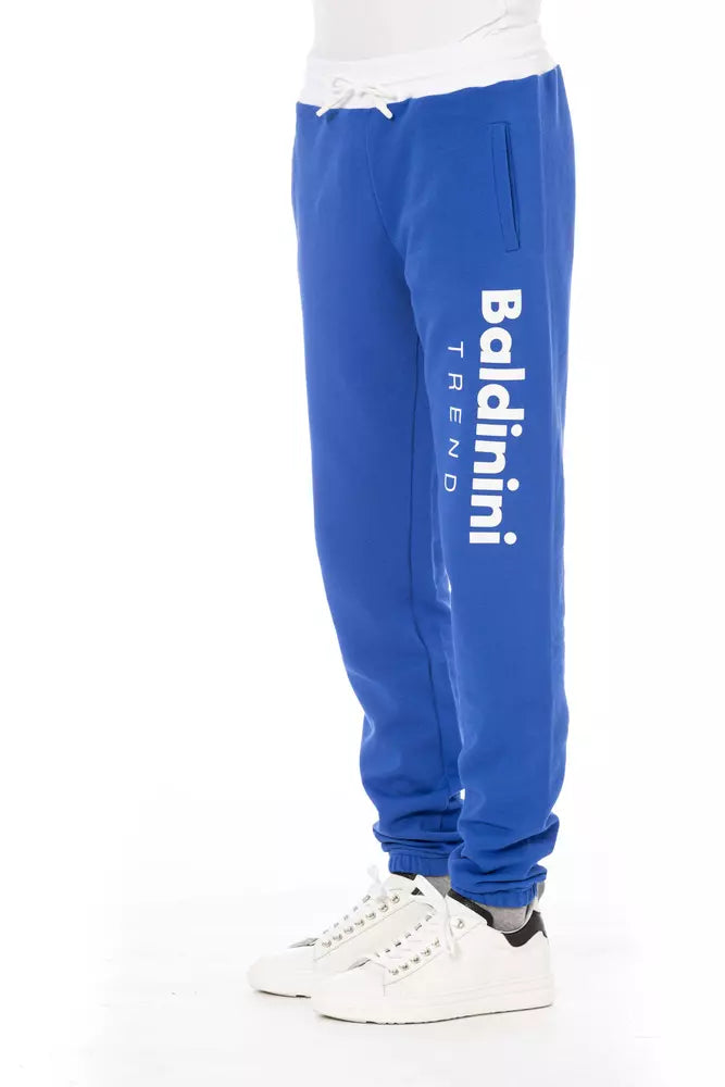 Baldinini Trend Blue Cotton Men's Sport Pant | Regal Royce