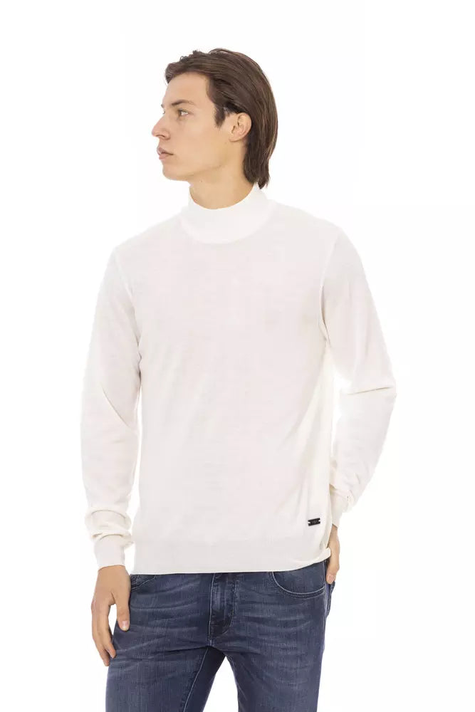 Baldinini Trend White Fabric Sweater