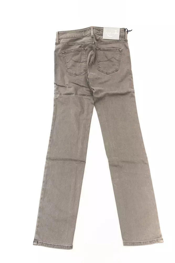 Jacob Cohen Gray Cotton Women Jeans | Regal Royce