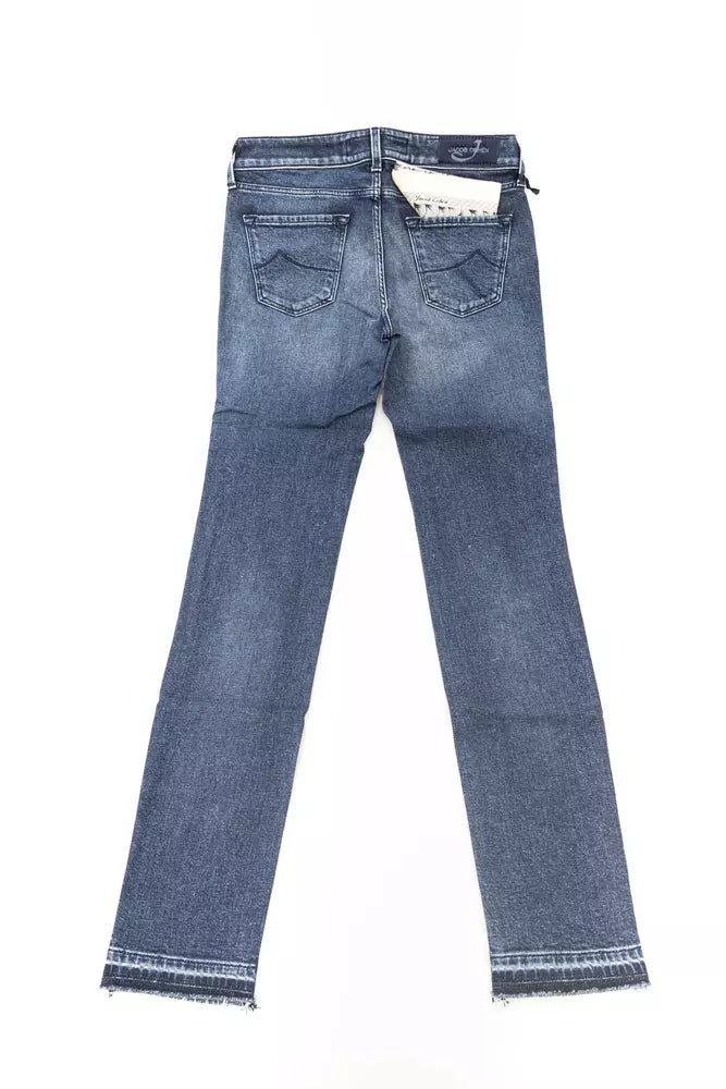 Jacob Cohen Blue Cotton Women Jeans | Regal Royce