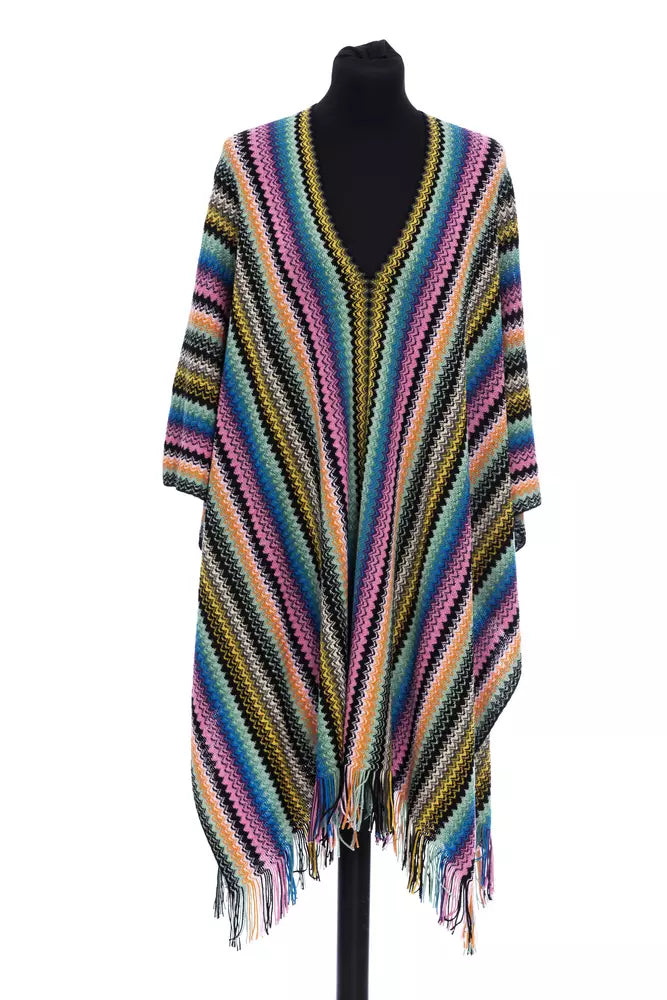 Missoni Multicolor Wool Women Poncho | Regal Royce