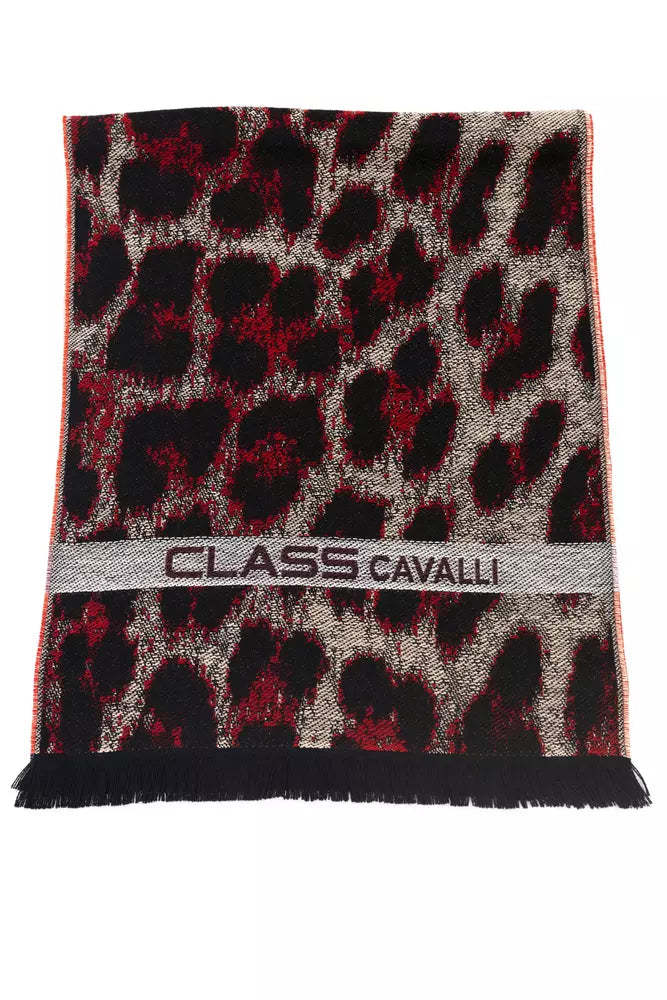 Cavalli Class Burgundy Wool Men Scarf | Regal Royce