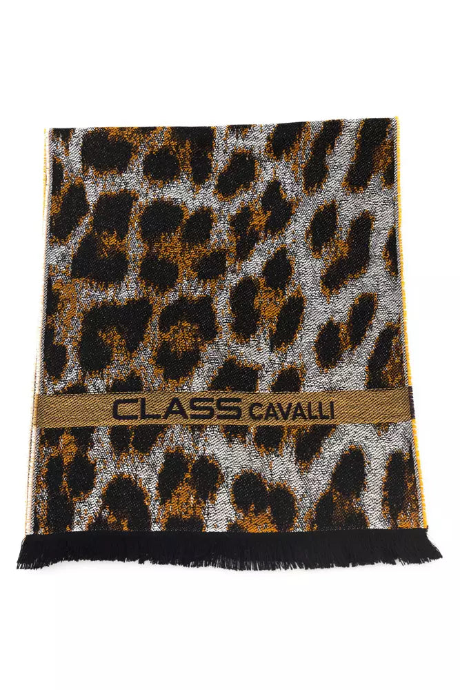 Cavalli Class Brown Wool Men Scarf | Regal Royce