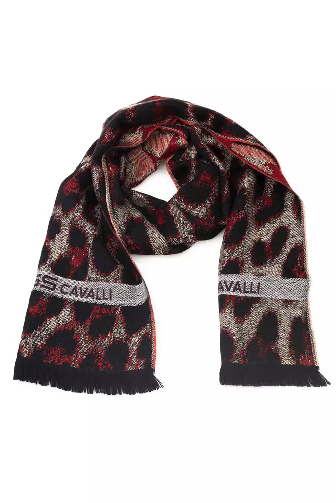 Cavalli Class Burgundy Wool Men Scarf | Regal Royce