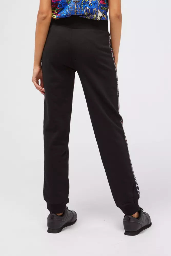 Custo Barcelona Black Cotton Women Sweatpant | Regal Royce