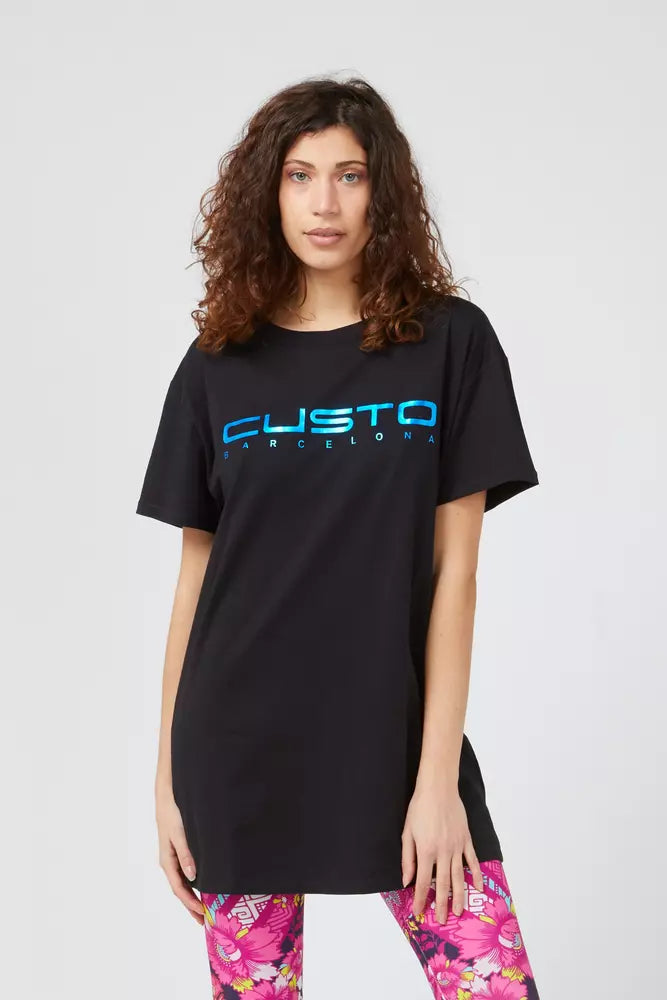 Custo Barcelona Blue Cotton Women T-Shirt | Regal Royce