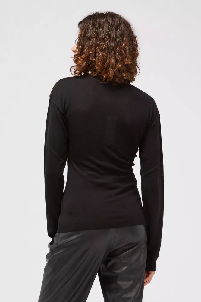 Custo Barcelona Black Wool Women Sweater | Regal Royce
