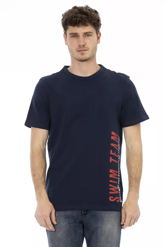 Bikkembergs Blue Cotton Men T-Shirt | Regal Royce