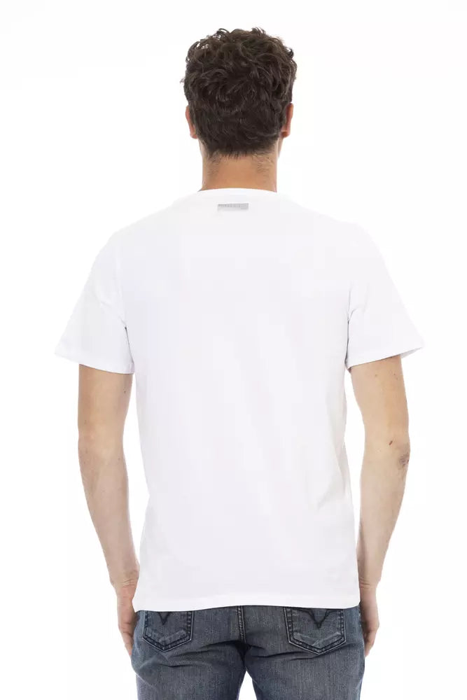 Bikkembergs White Cotton Men T-Shirt | Regal Royce