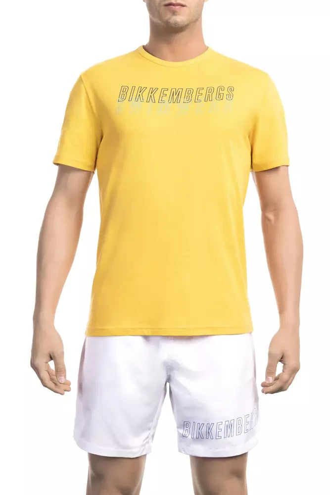 Bikkembergs Yellow Cotton T-Shirt