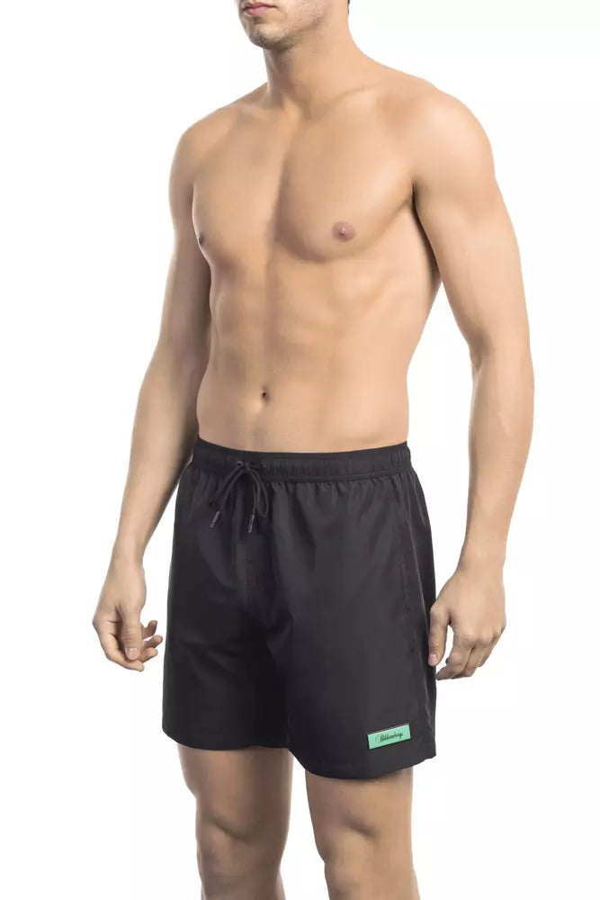 Bikkembergs Black Polyester Men Swim Short | Regal Royce
