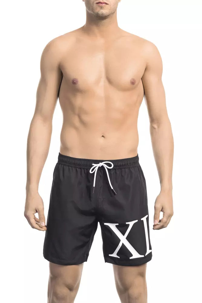 Bikkembergs Black Polyester Men Swim Short | Regal Royce