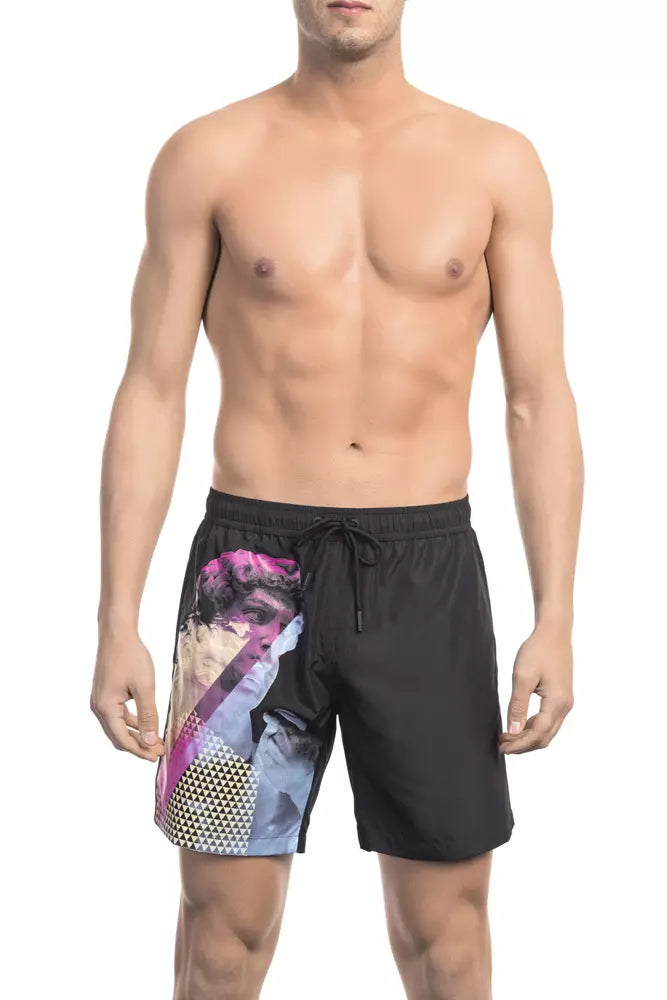 Bikkembergs Black Polyester Men Swim Short | Regal Royce