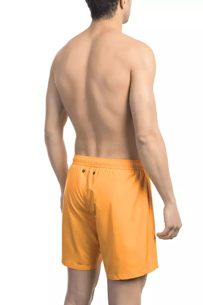 Bikkembergs Orange Polyester Men Swim Short | Regal Royce