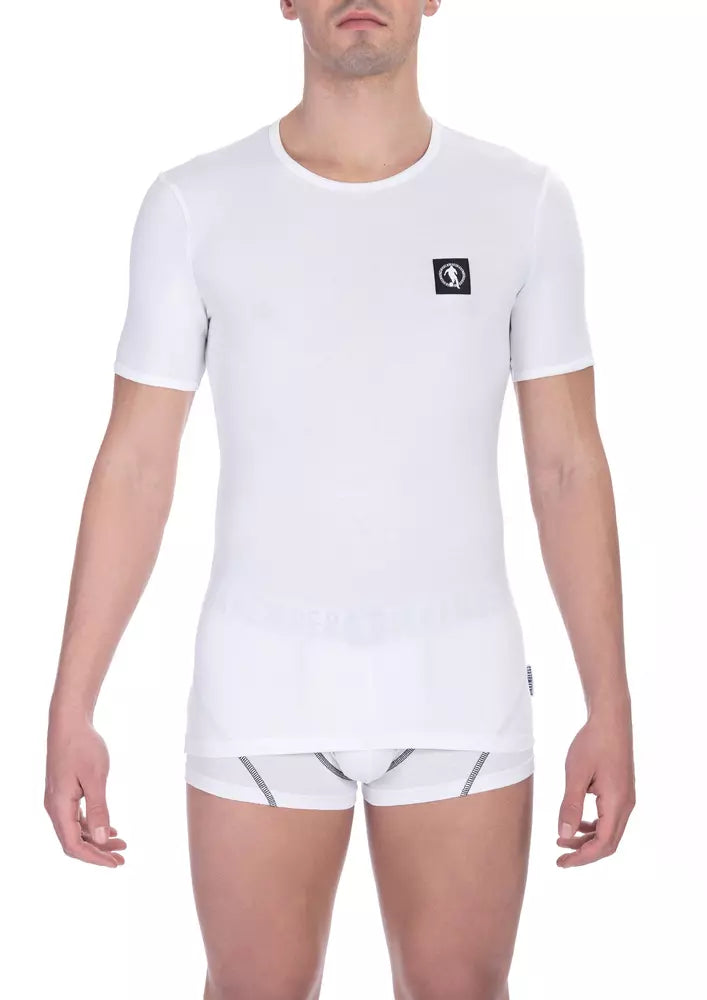 Bikkembergs White Cotton Men's T-Shirt | Regal Royce