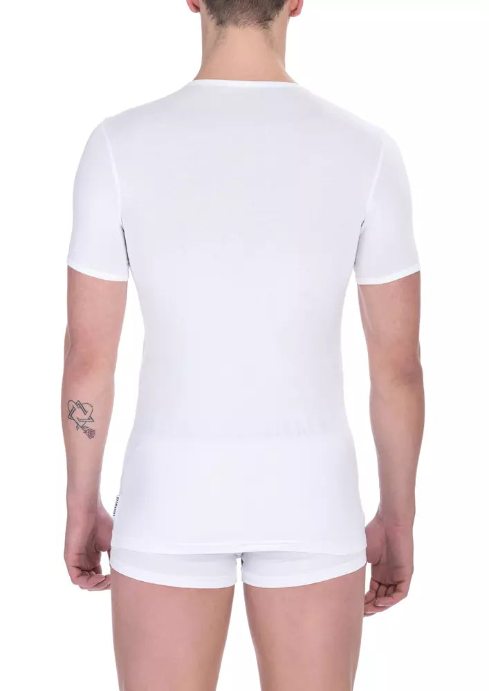 Bikkembergs White Cotton Men's T-Shirt | Regal Royce