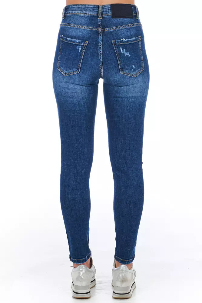 Frankie Morello Blue Other Fibres Women Jeans | Regal Royce