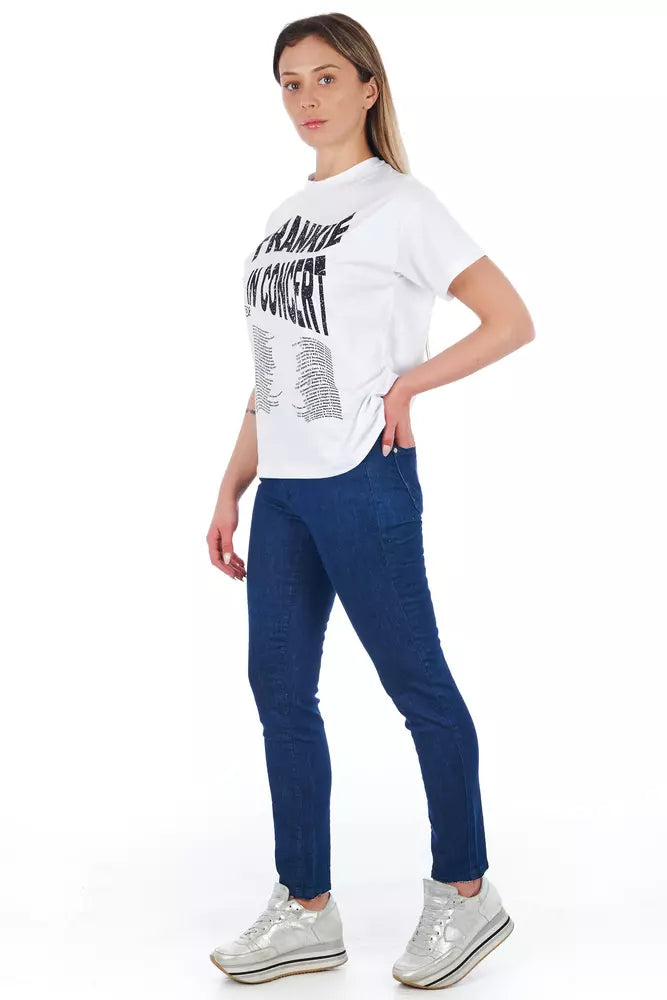 Frankie Morello Blue Cotton Women Skinny Jean | Regal Royce