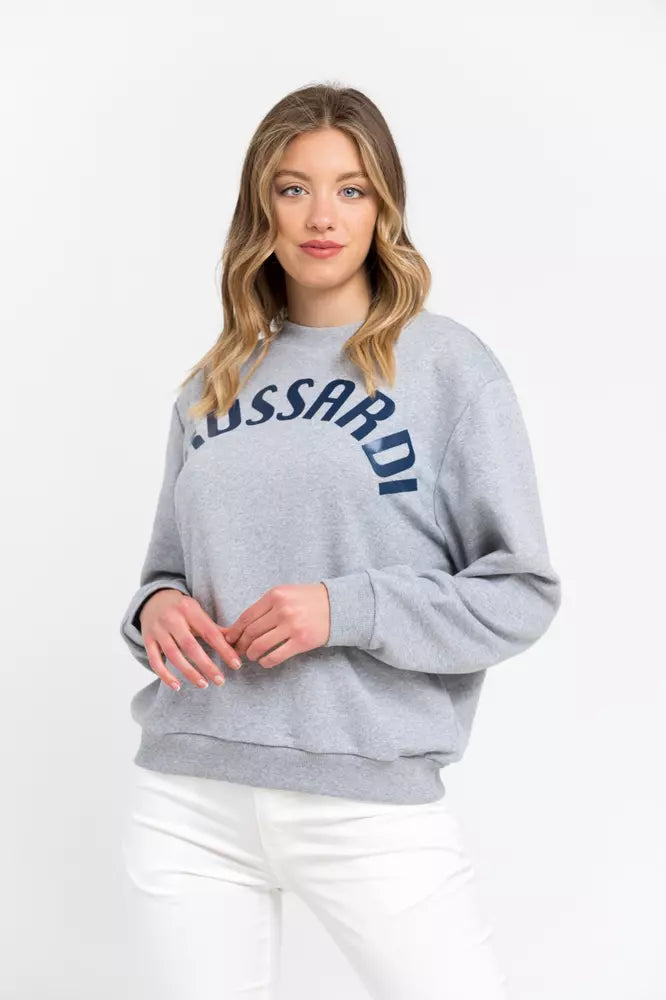 Trussardi Gray Cotton Women Sweatshirt | Regal Royce