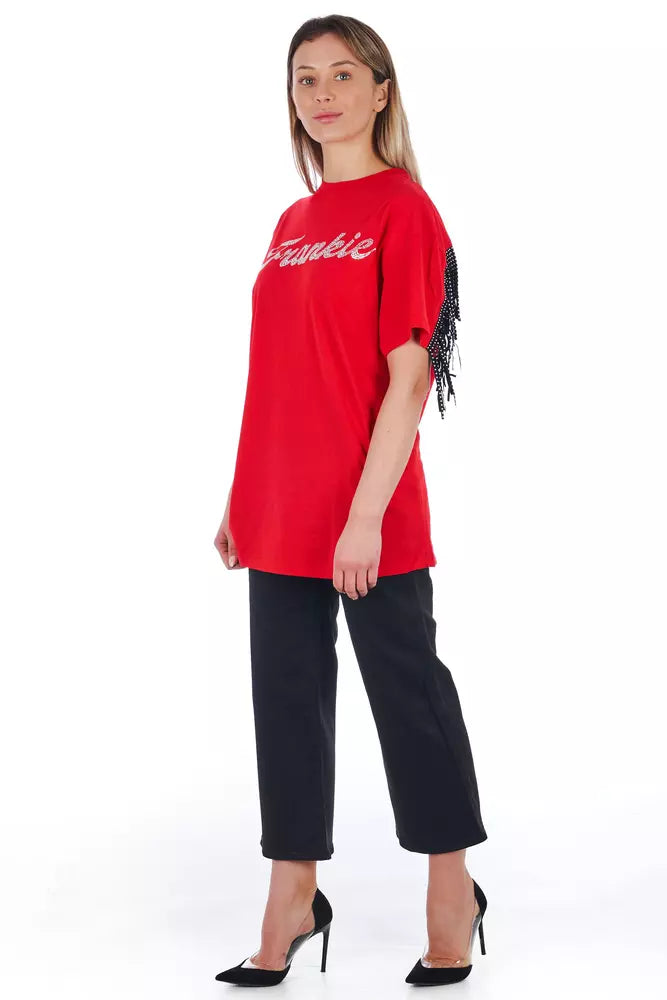 Frankie Morello Black Cotton Women Cropped Trouser | Regal Royce