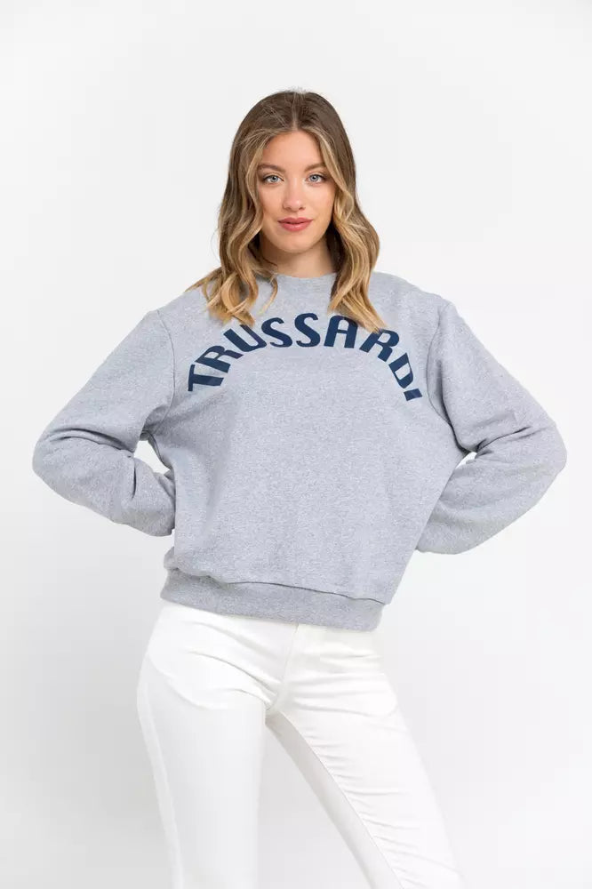 Trussardi Gray Cotton Women Sweatshirt | Regal Royce