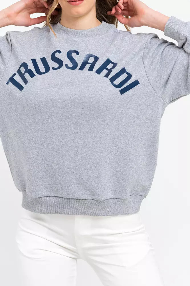 Trussardi Gray Cotton Women Sweatshirt | Regal Royce