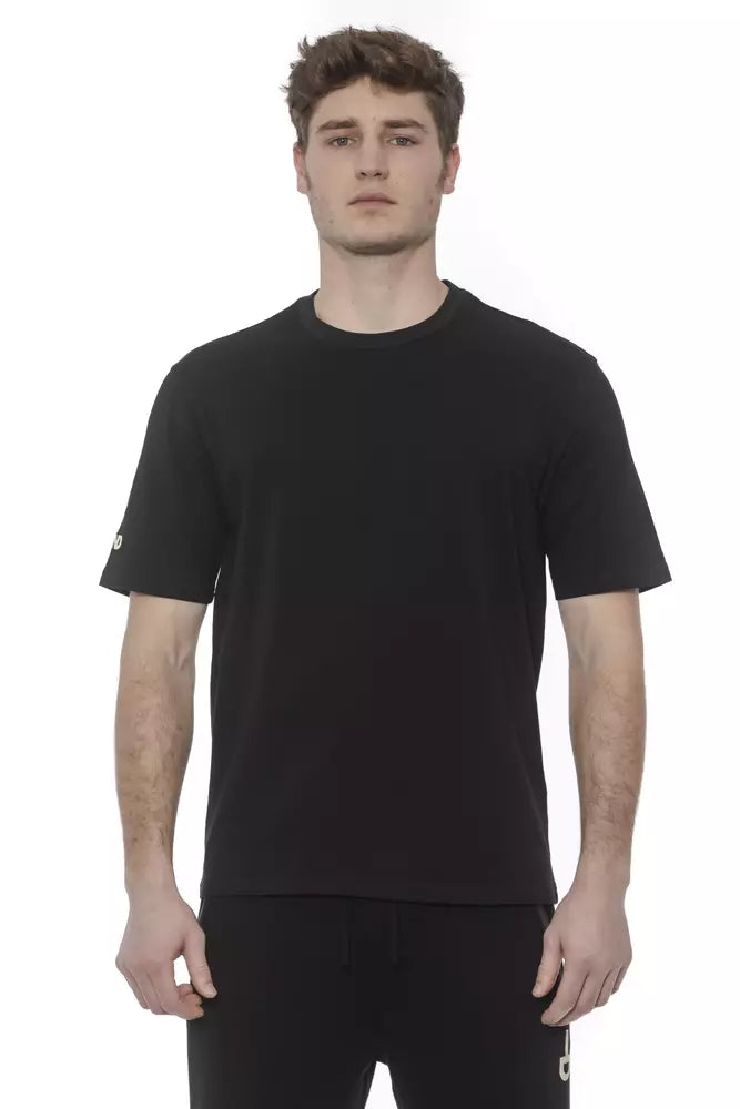 Tond Black Cotton Men T-Shirt | Regal Royce