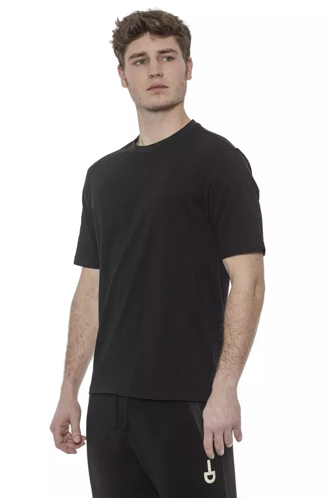 Tond Black Cotton Men T-Shirt | Regal Royce