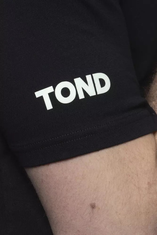 Tond Black Cotton Men T-Shirt | Regal Royce