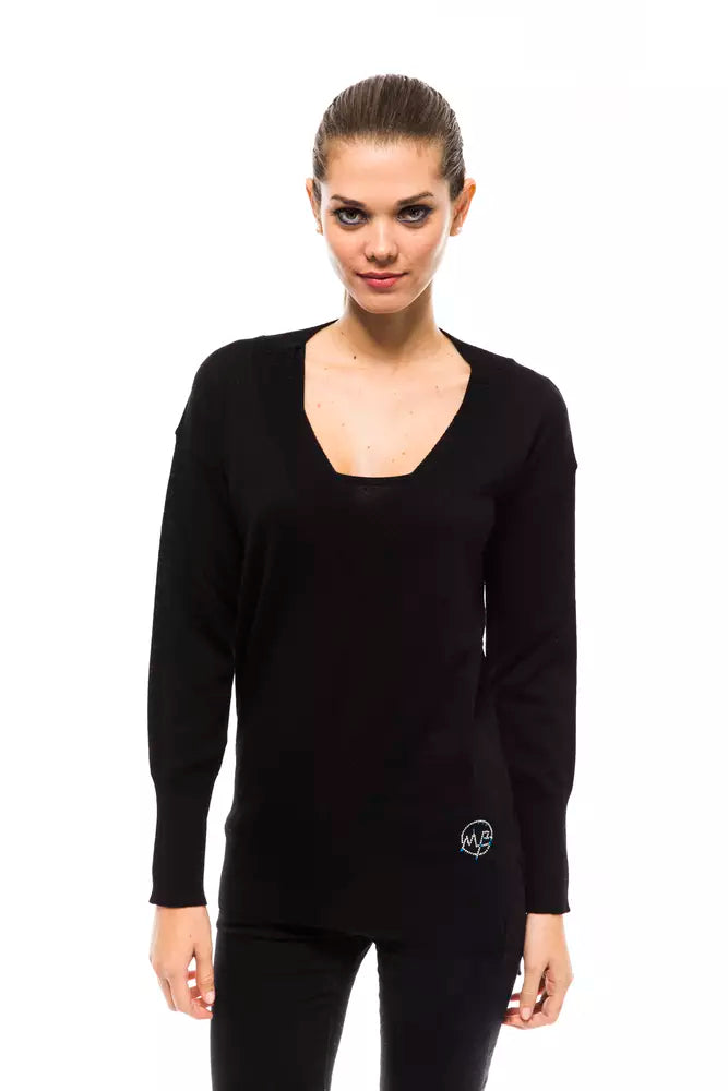 Montana Blu Black Wool Women Sweater | Regal Royce