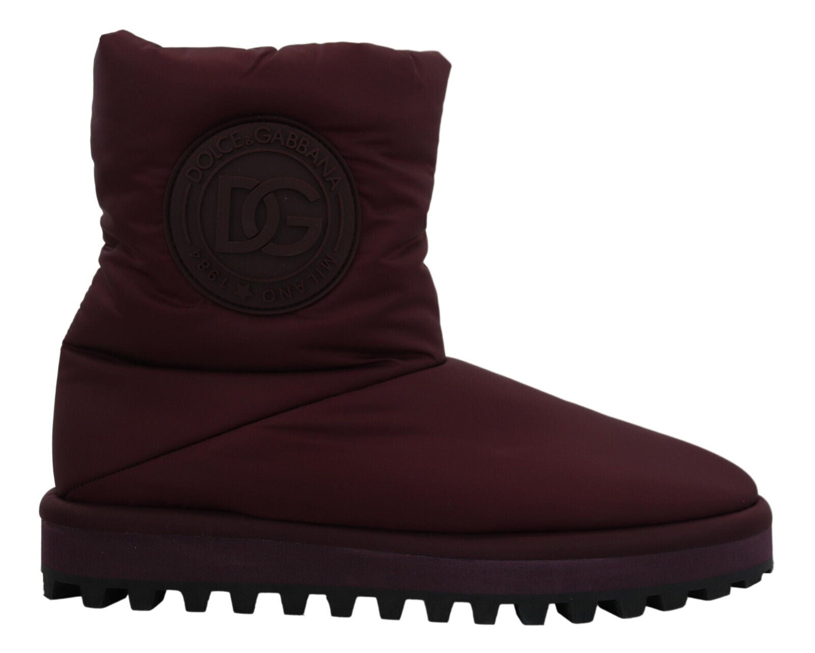 Dolce & Gabbana Bordeaux Nylon Boots Padded Mid Shoes | Regal Royce