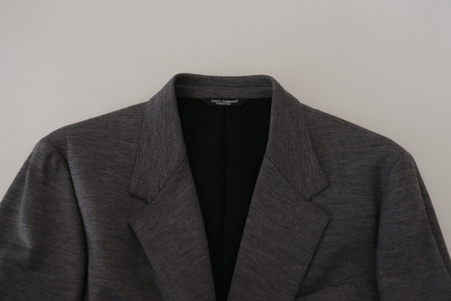 Dolce & Gabbana Gray Wool Stretch Slim Fit Jacket Blazer | Regal Royce