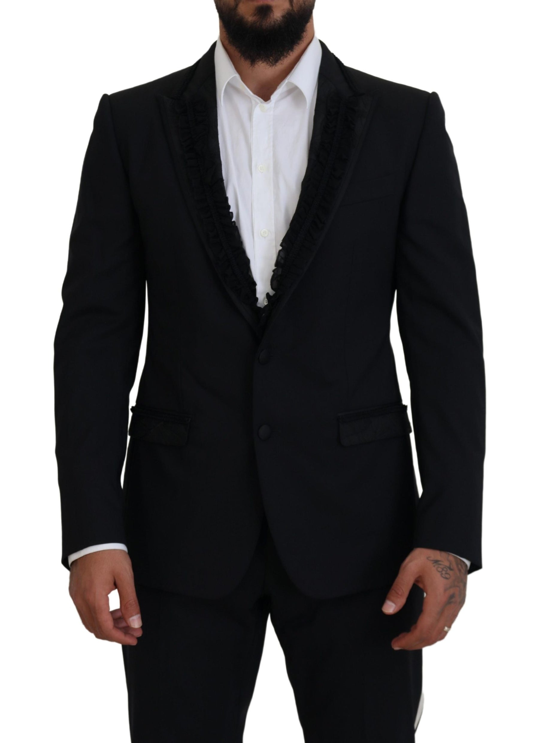 Dolce & Gabbana Black MARTINI Slim Fit Jacket Blazer | Regal Royce