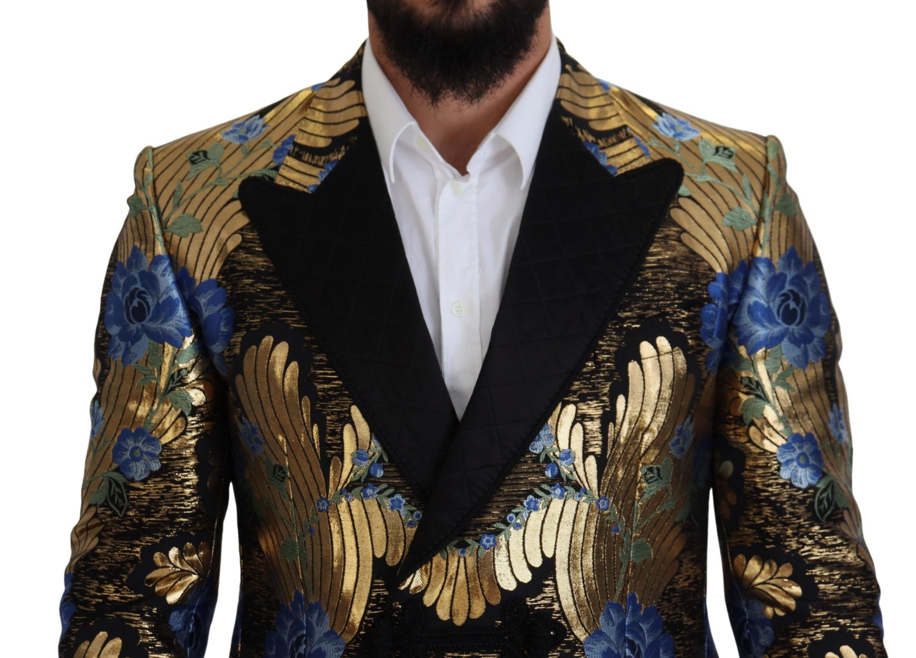 Dolce & Gabbana Gold Lurex Double Breasted Jacket Blazer | Regal Royce