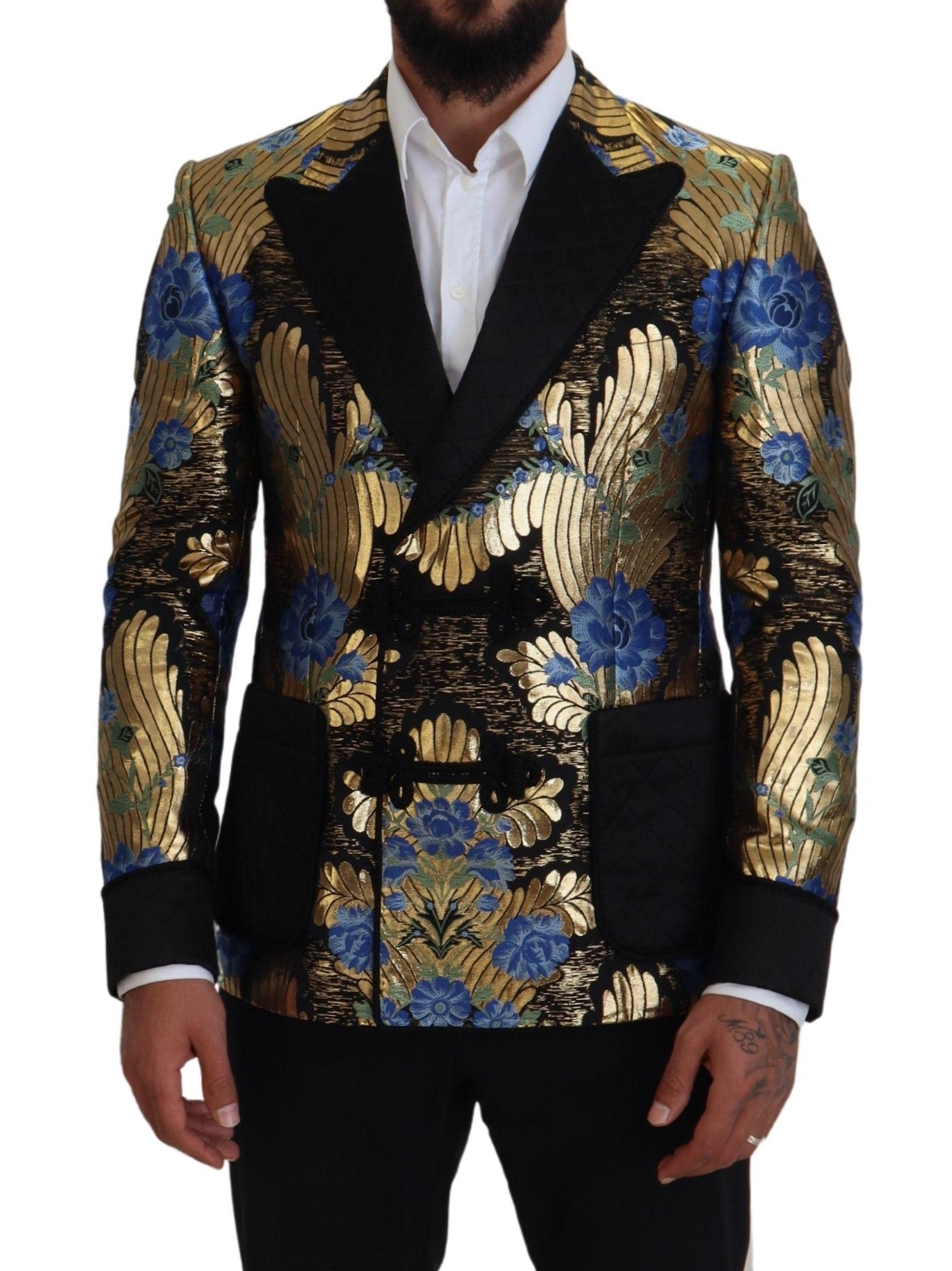 Dolce & Gabbana Gold Lurex Double Breasted Jacket Blazer | Regal Royce