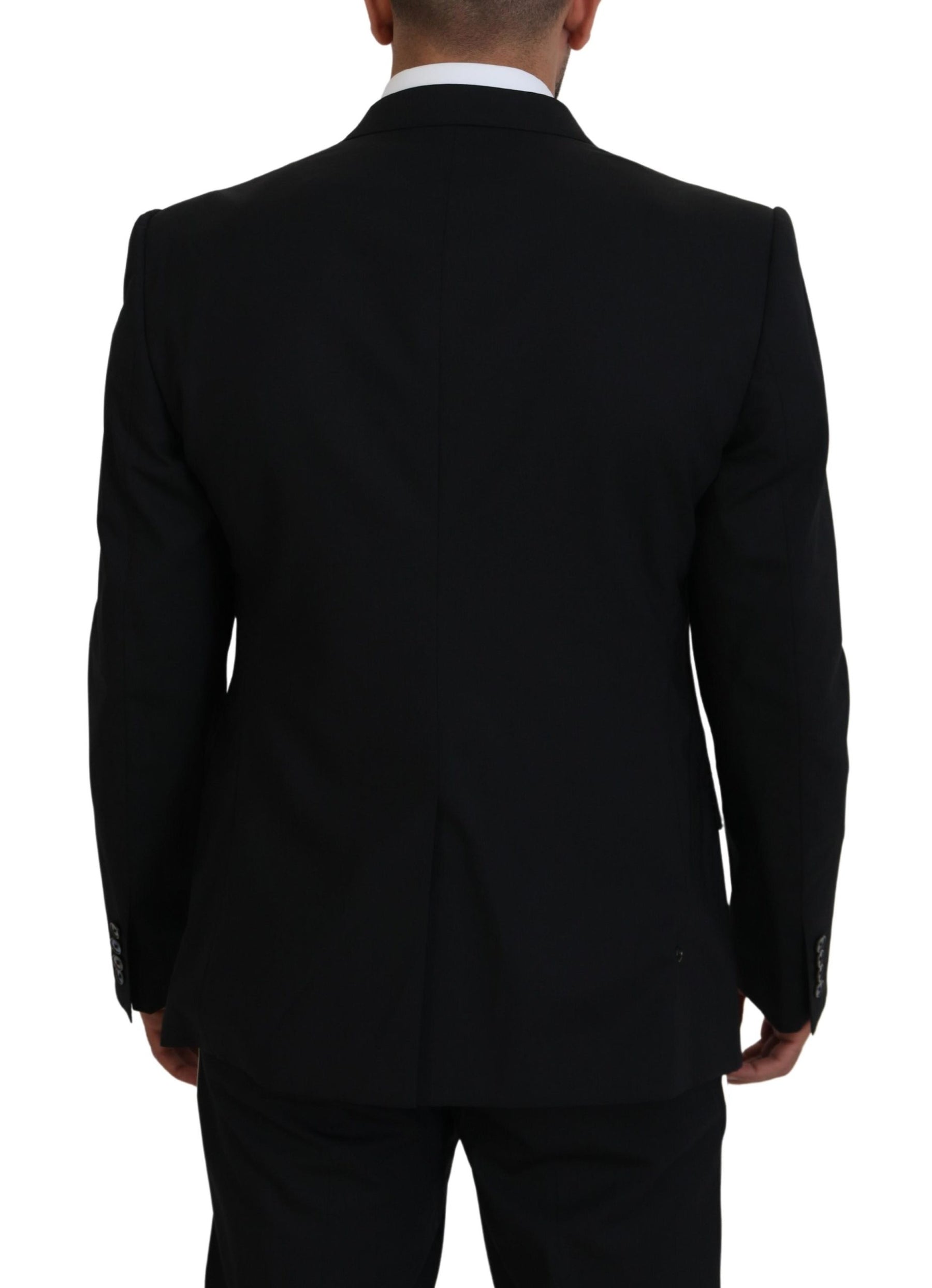 Dolce & Gabbana Black Wool Stretch Slim Fit Jacket Blazer | Regal Royce