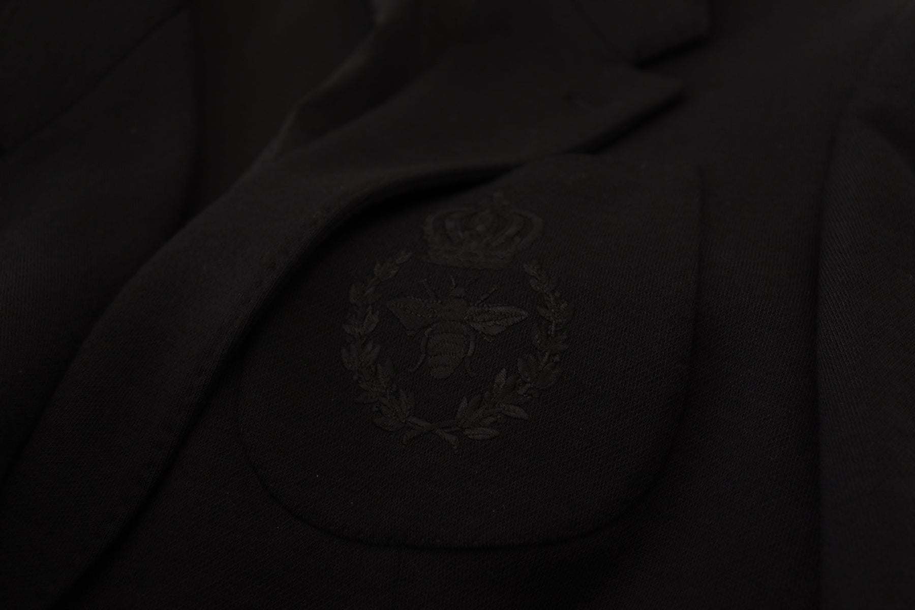 Dolce & Gabbana Black Wool Crown Slim Fit Jacket Blazer | Regal Royce