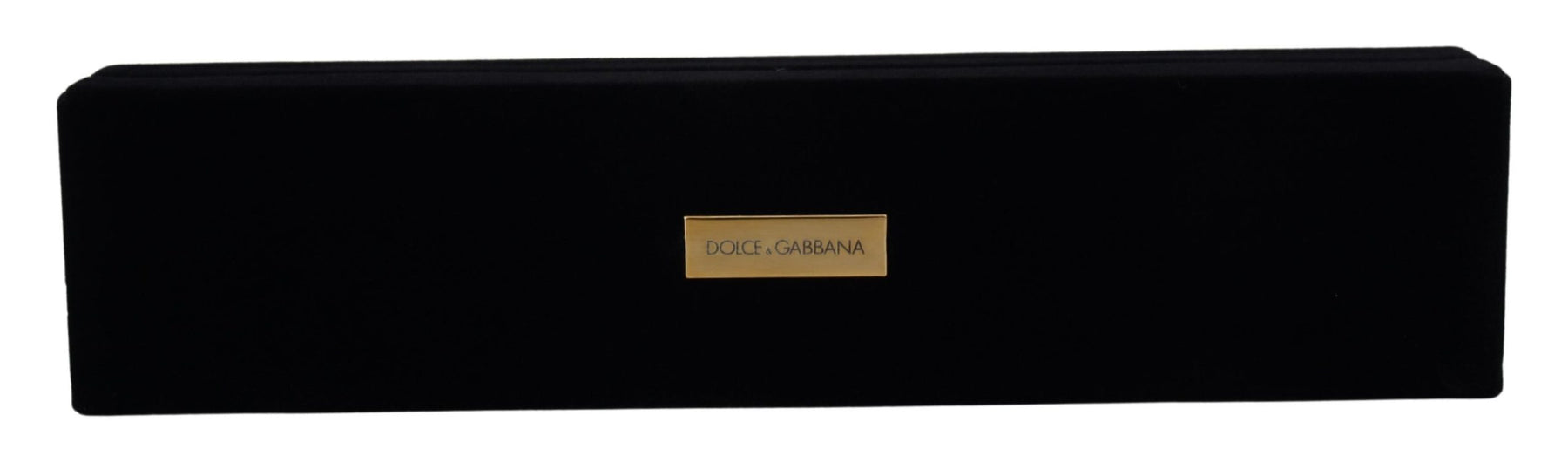 Dolce & Gabbana Black Velvet Logo Plaque Storage Bracelet Jewelry Box | Regal Royce