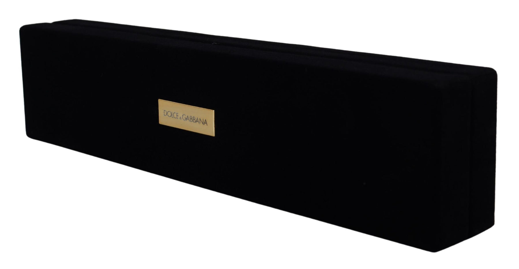 Dolce & Gabbana Black Velvet Logo Plaque Storage Bracelet Jewelry Box | Regal Royce