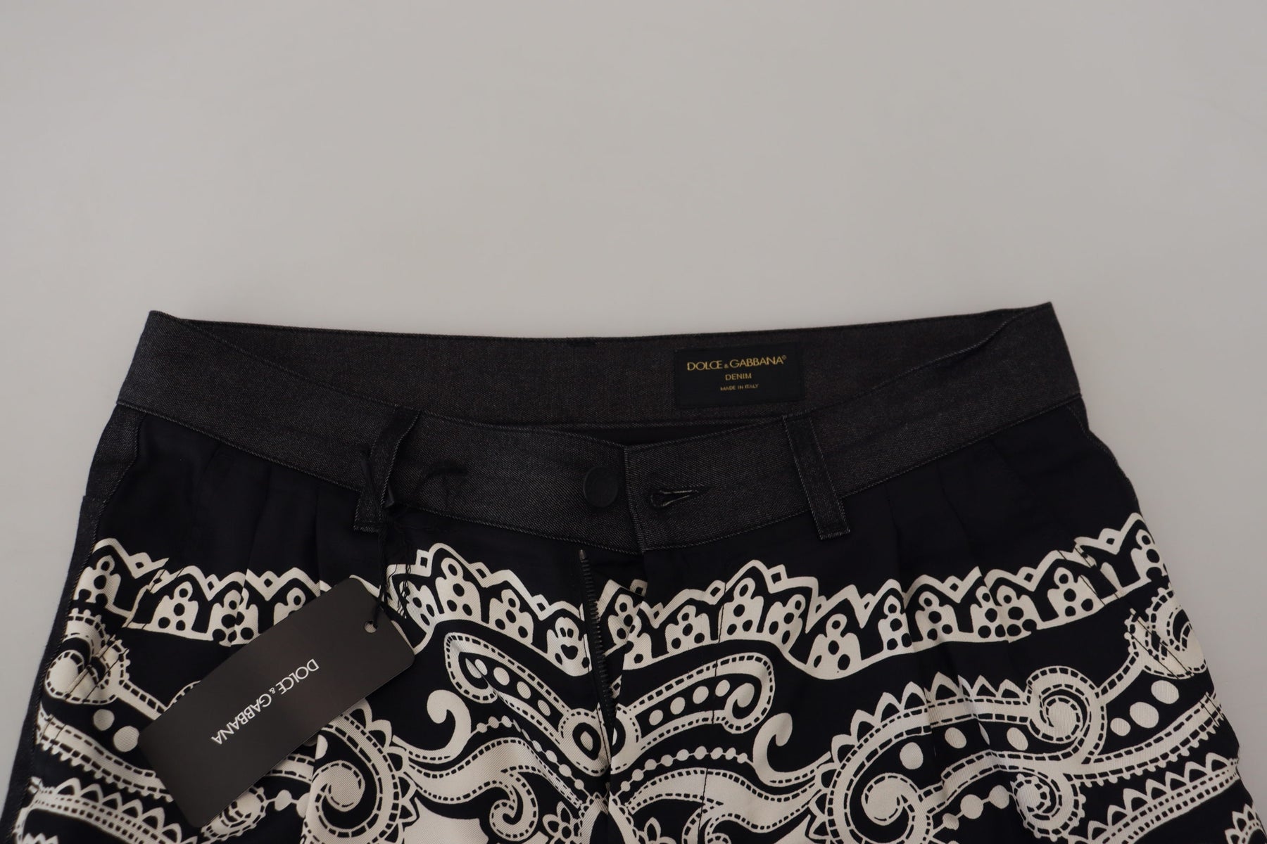 Dolce & Gabbana Black Silk Bandana Print Pants | Regal Royce