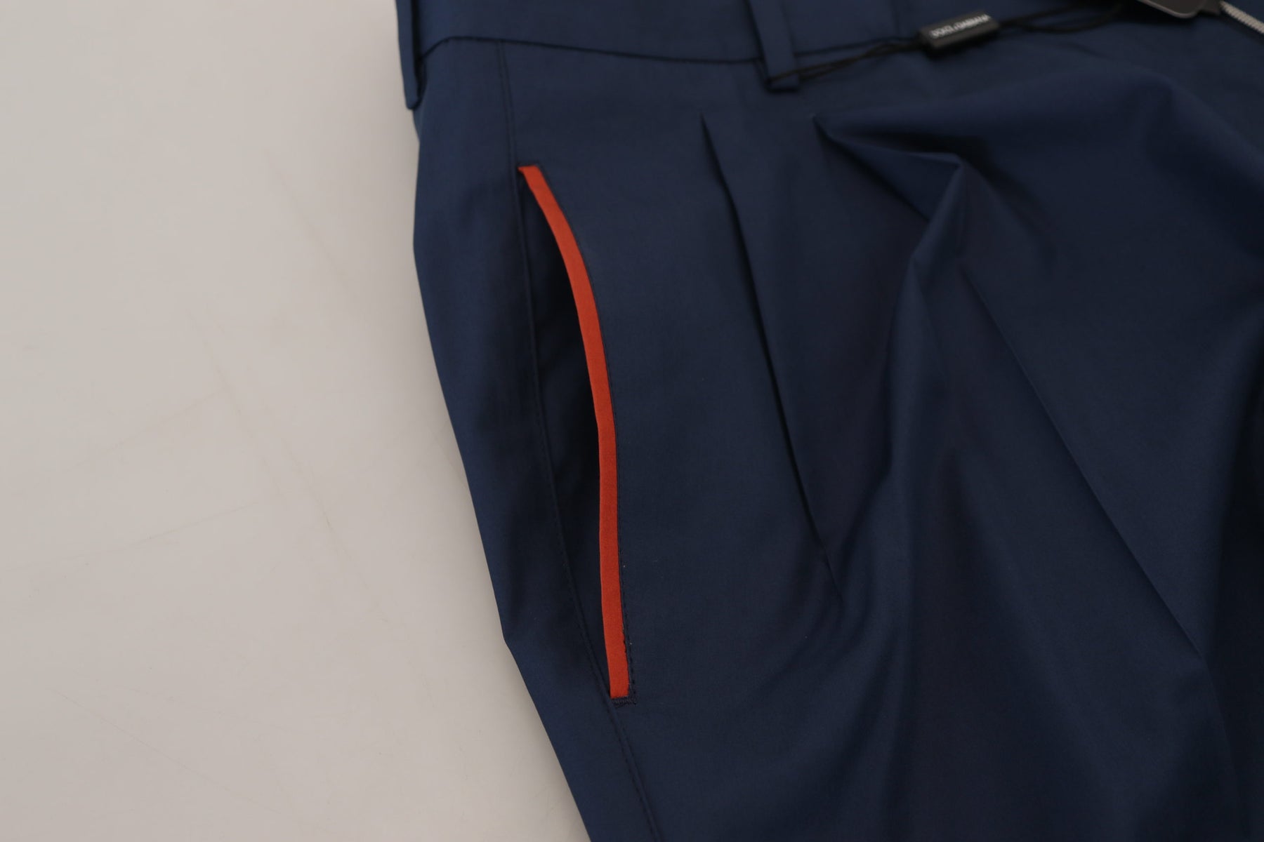 Dolce & Gabbana Blue Cotton Chino Formal Pants | Regal Royce