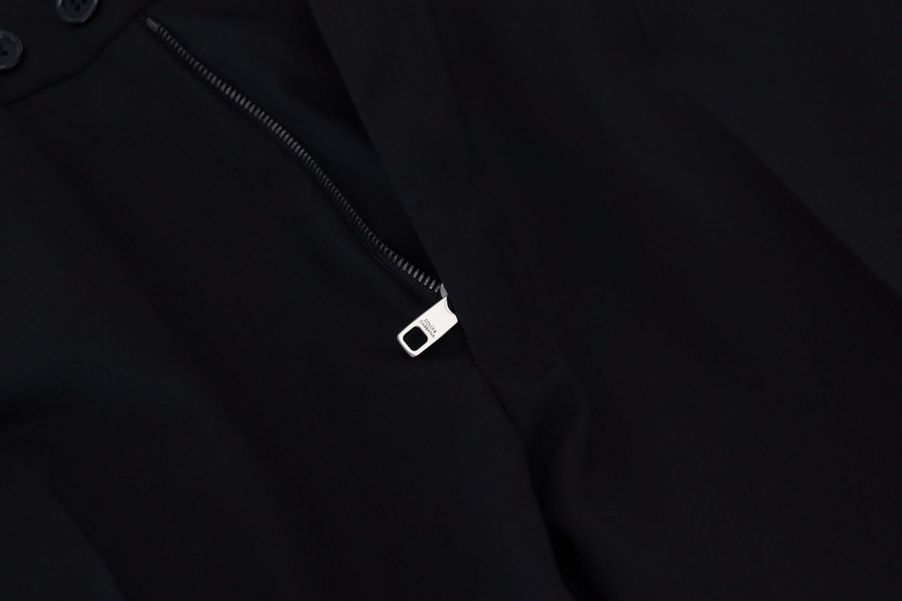 Dolce & Gabbana Black Polyester Chino Formal Pants | Regal Royce