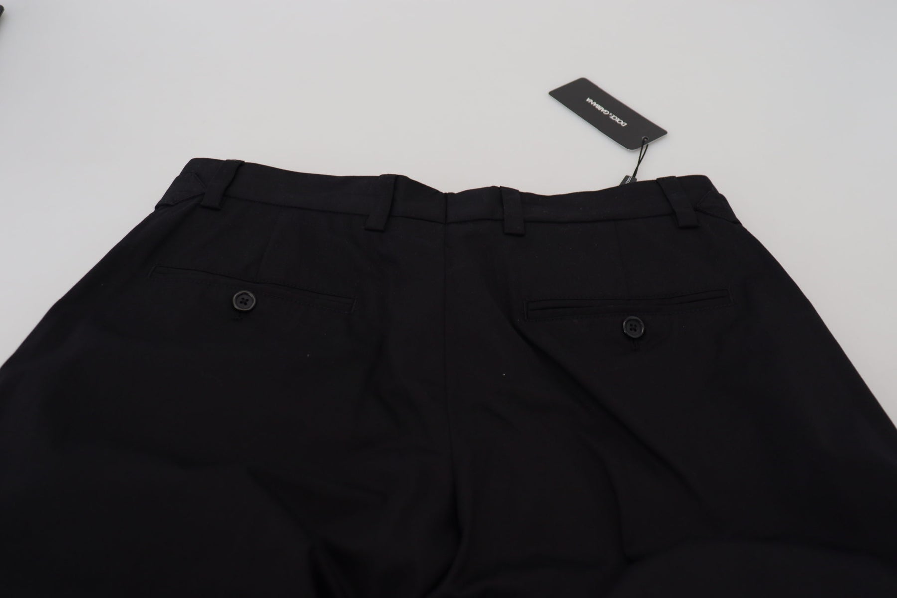 Dolce & Gabbana Black Cotton Chino Formal Pants | Regal Royce