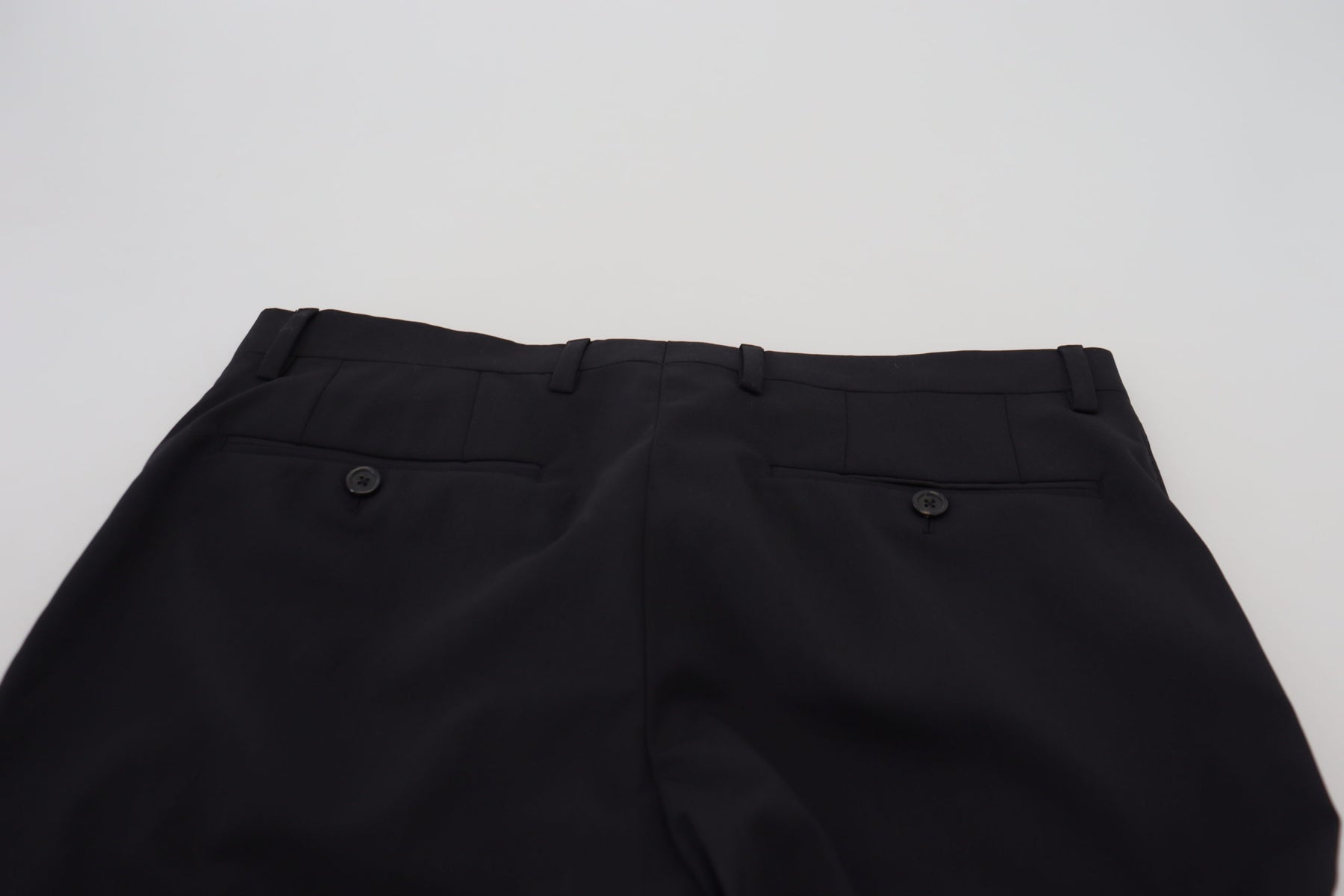 Dolce & Gabbana Black Wool Chino Formal Pants | Regal Royce