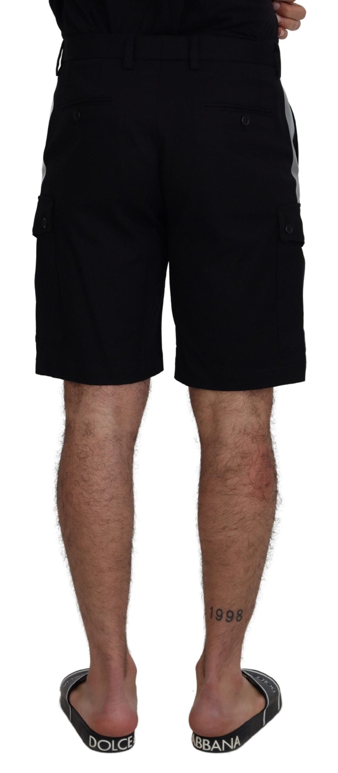 Dolce & Gabbana Black Bermuda Cargo Casual Shorts | Regal Royce