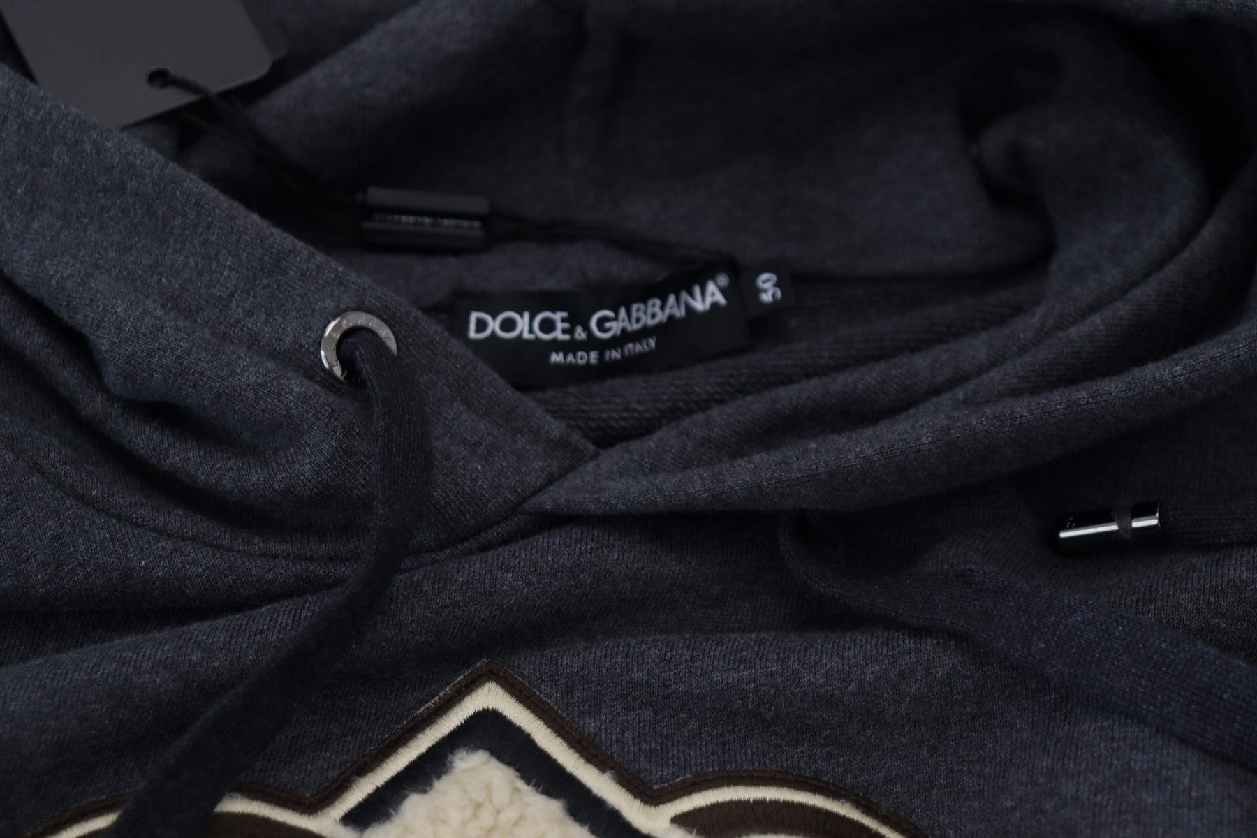 Dolce & Gabbana Gray Logo Cotton Hooded Sweatshirt Sweater | Regal Royce