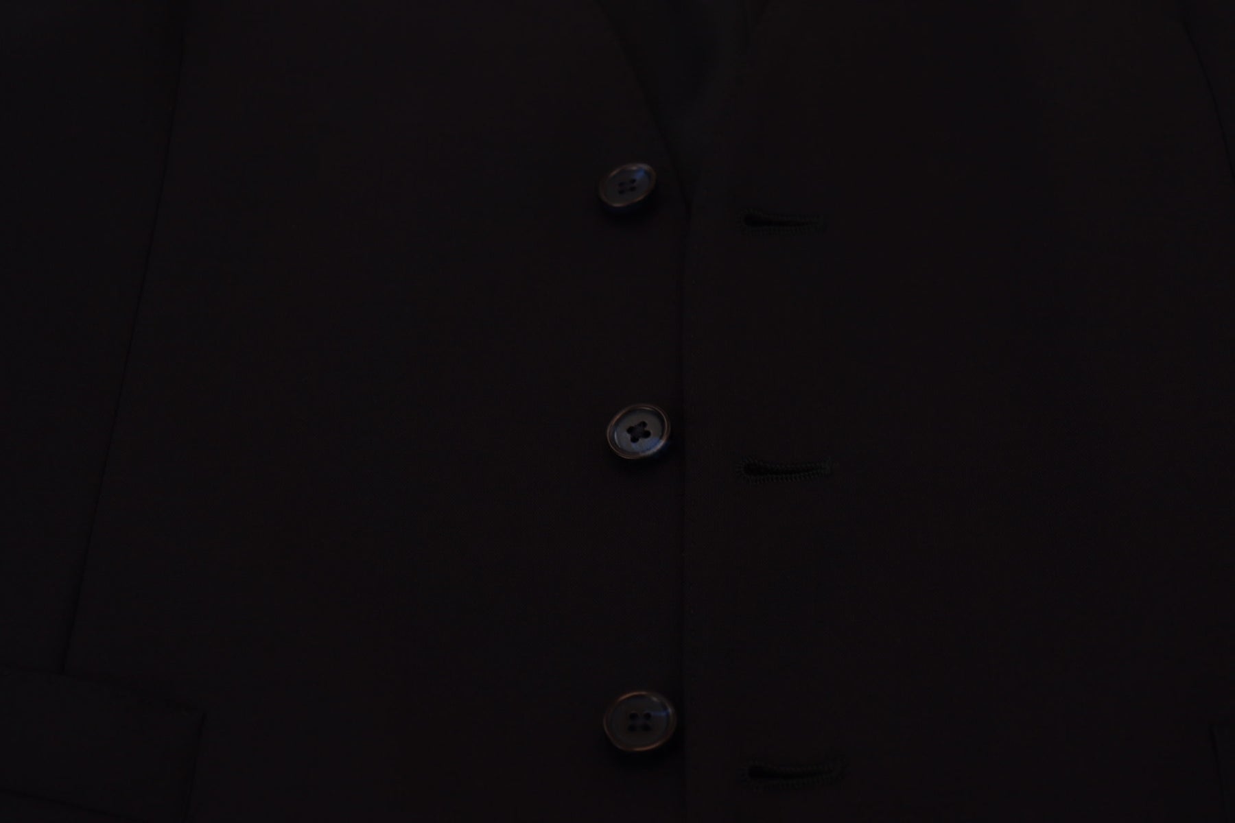 Dolce & Gabbana Dark Blue Wool Stretch Waistcoat Formal Vest | Regal Royce