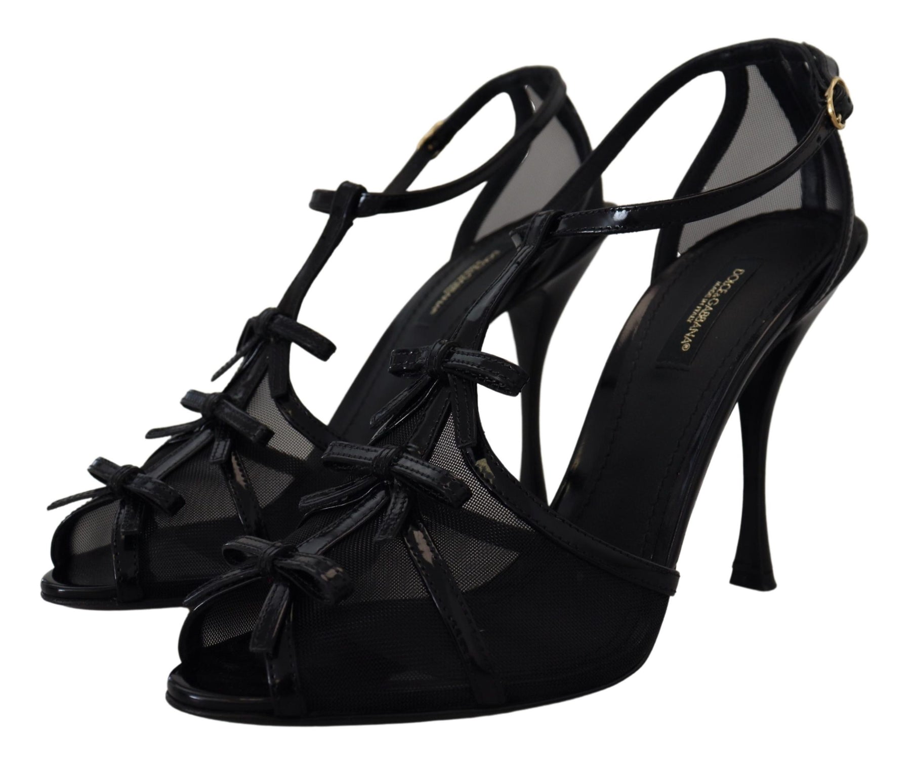 Dolce & Gabbana Black Stiletto High Heels Sandals Shoes | Regal Royce