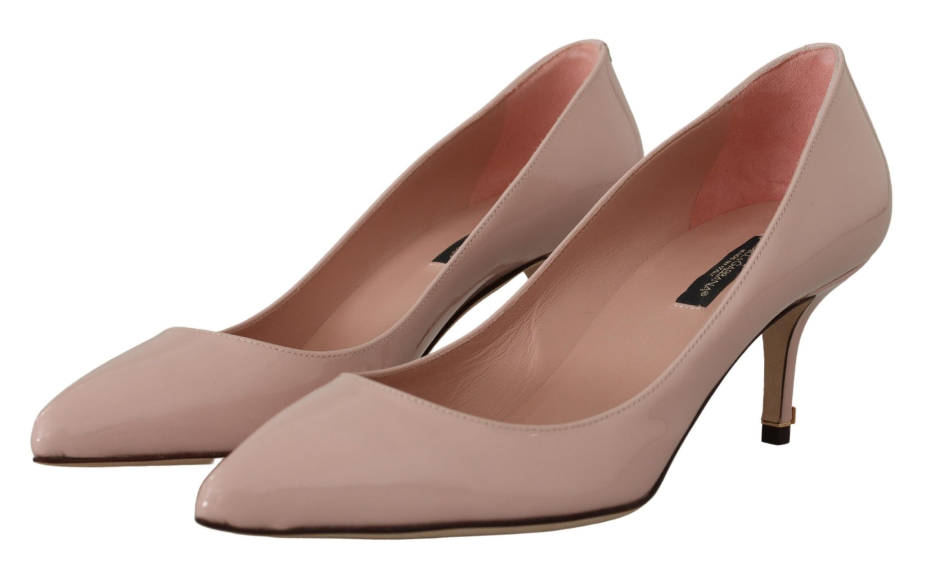 Dolce & Gabbana Pink Patent Leather Kitten Heels Pumps Shoes | Regal Royce