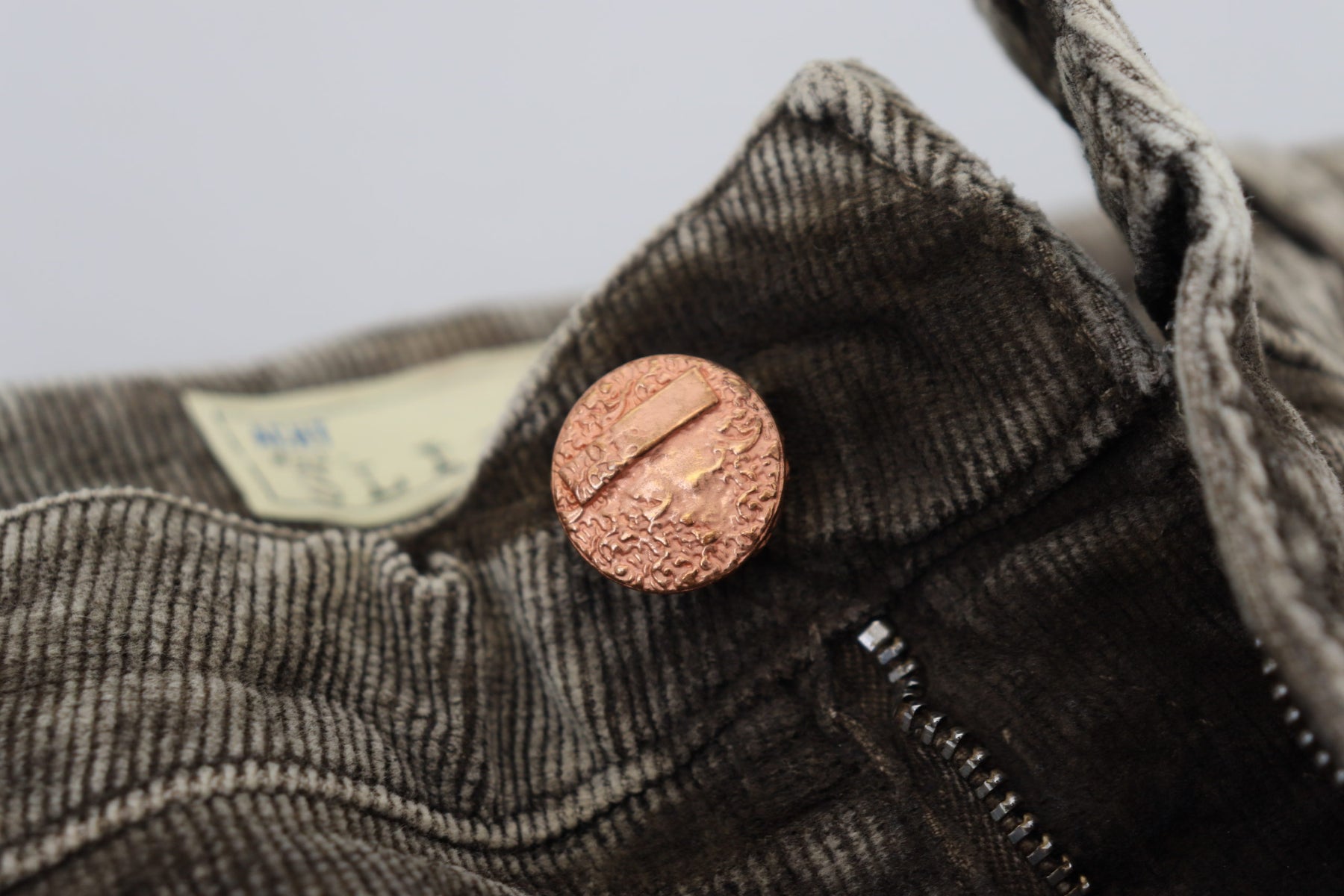 Acht Gray Washed Cotton Corduroy Slim Fit Men Jeans | Regal Royce